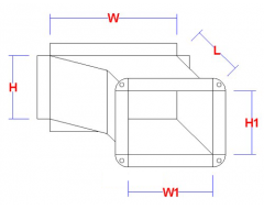 Chân rẽ ống gió vuông