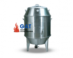 Lò quay vịt inox kính 90 dùng than (BV-A90KT)