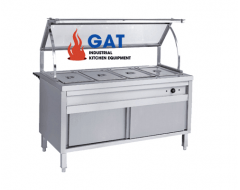 QUẦY HÂM NÓNG THỨC ĂN SỬ DỤNG KHAY KÍNH QHN3KK-1500