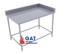 BÀN INOX KHÔNG KỆ DƯỚI GÁY GÓC VIỀN
