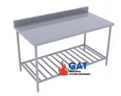 BÀN INOX CÓ 01 KỆ DƯỚI THANH
