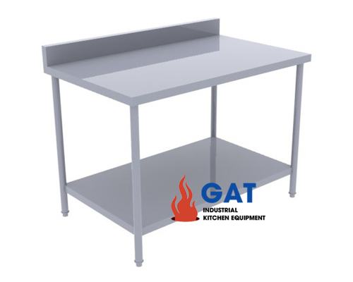 BÀN INOX CÓ 01 KỆ DƯỚI CÓ GÀY