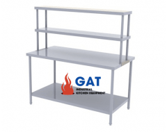 BÀN INOX CÓ 01 KỆ DƯỚI CÓ KỆ TRÊN 