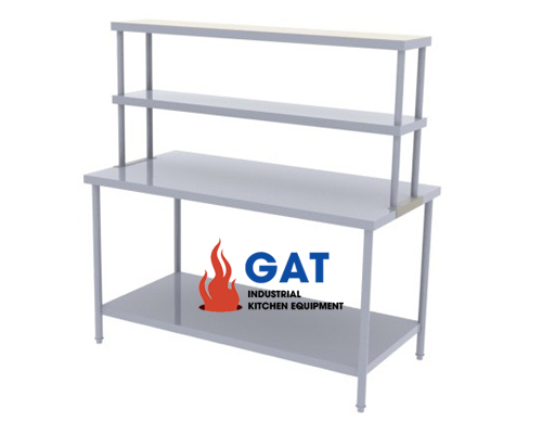 BÀN INOX CÓ 01 KỆ DƯỚI CÓ KỆ TRÊN 