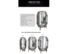 Lò quay vịt inox kính 90 dùng than (BV-A90KT)