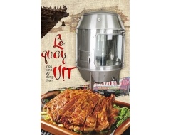 Lò quay vịt inox kính 90 dùng than (BV-A90KT)