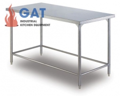 BÀN INOX KHÔNG KỆ DƯỚI KHÔNG GÁY 1500