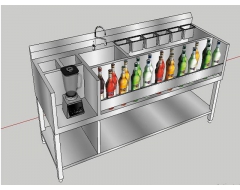 THIẾT KẾ QUẦY PHA CHẾ INOX CHO QUÁN CAFE
